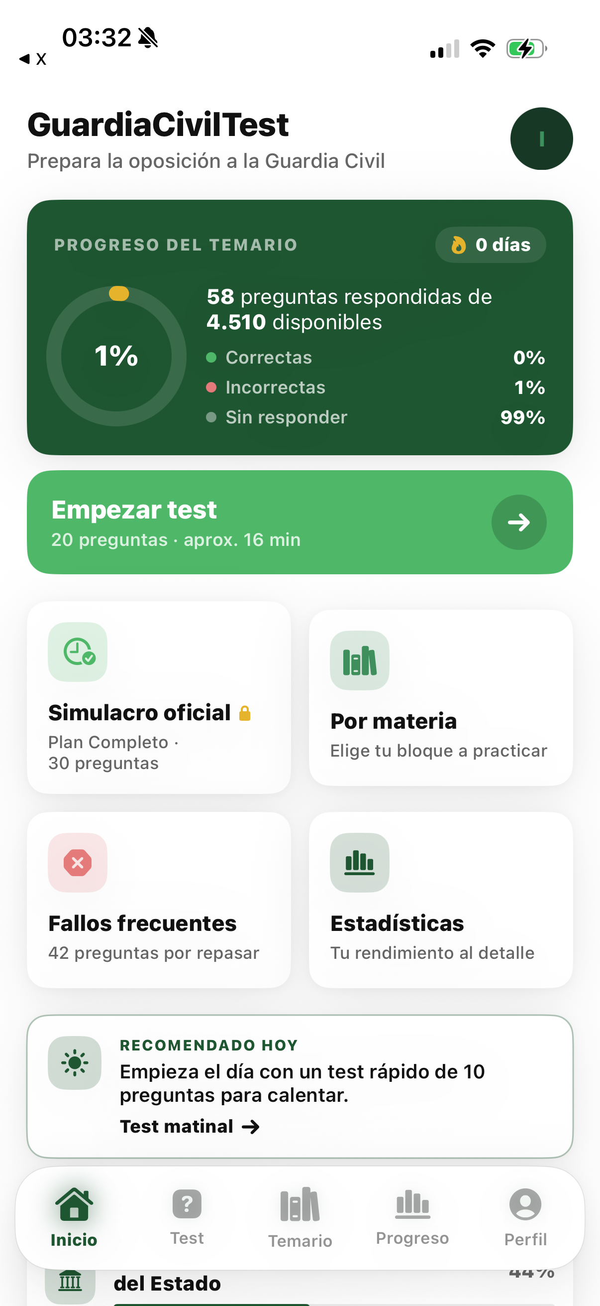 Inicio de GuardiaCivilTest